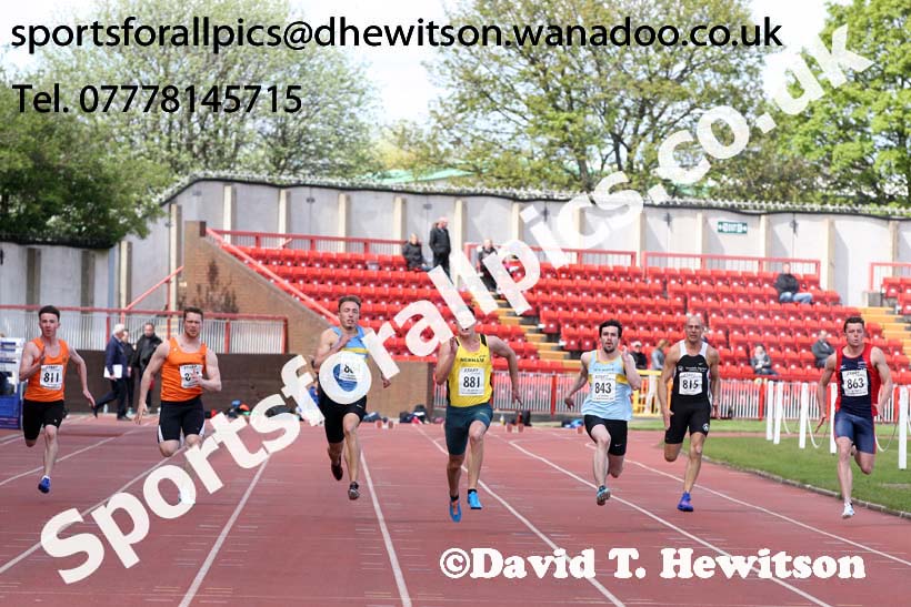 Senior mens 100 metres, North Eastern Track and Field Champs, Gateshead Stadium. Photo: David T. Hewitson/Sports for All Pics